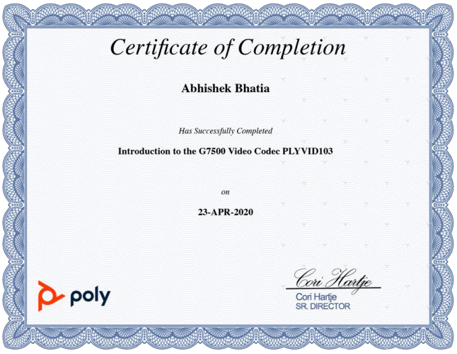 POLY certificate 27