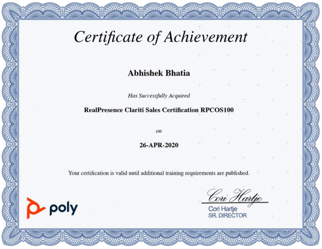 POLY certificate 33