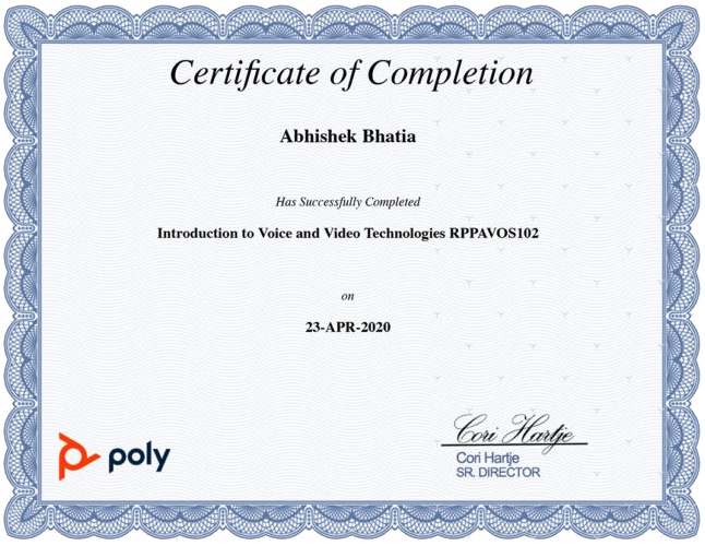 POLY certificate 50